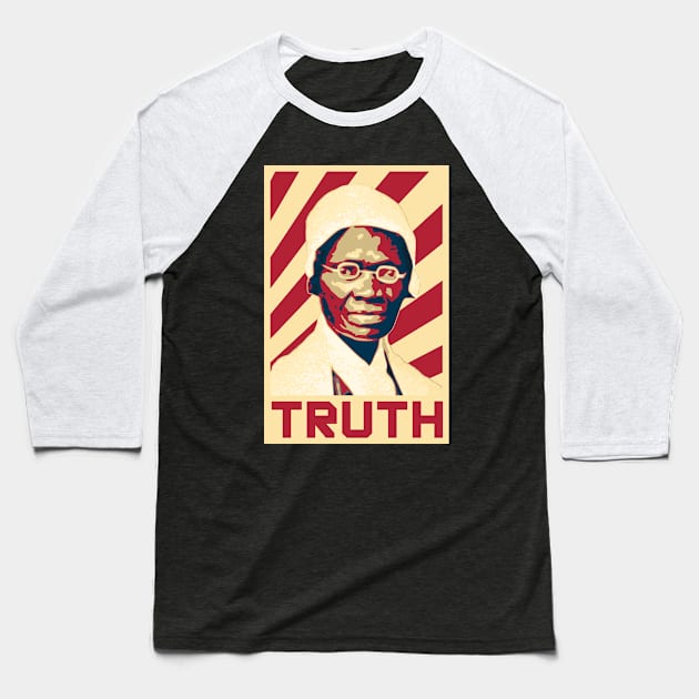 Sojourner Truth Retro Baseball T-Shirt by Nerd_art